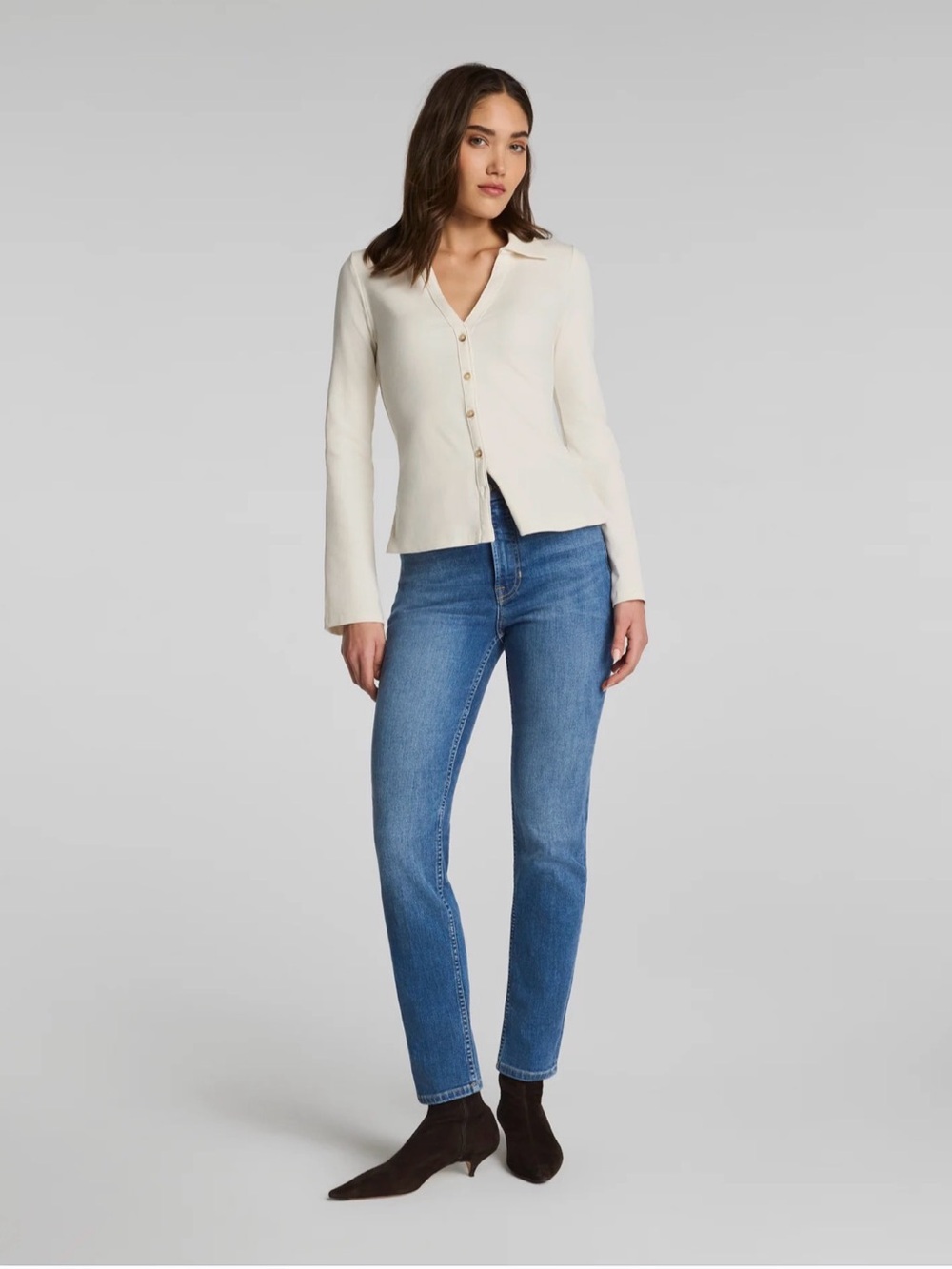 Spanx sculpt Redefine Straight-Leg Jeans in Classic Blue